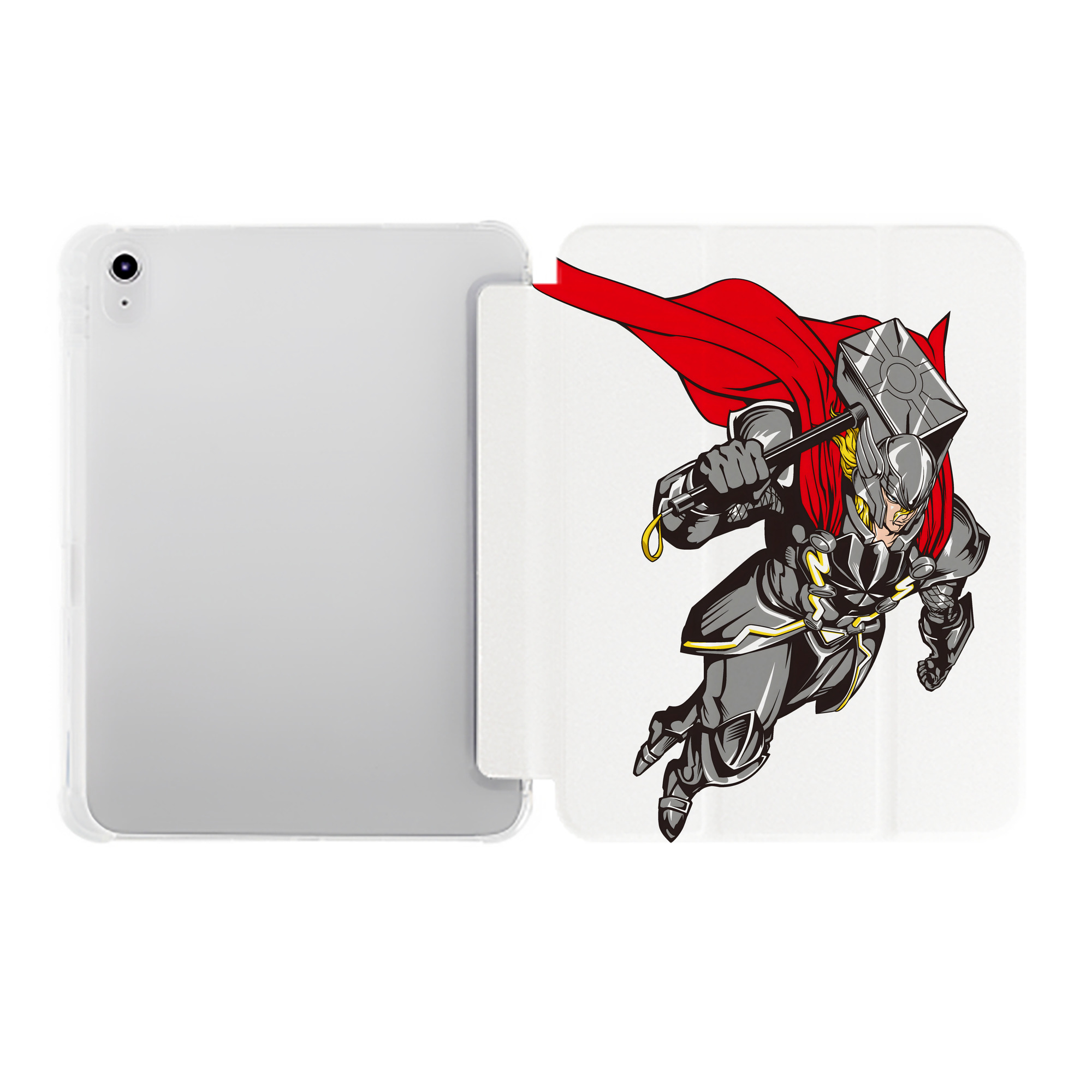 （画像用） アベンジャーズ The Avengers IPad ケース ペン収納付き 三つ折りスタンド PUレザー×シリコン 対応機種9.5/10.5/10.9インチ
